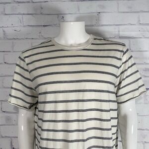 Rag & Bone Shirt Men's Large T-Shirt Short Sleeve Crew Neck Cotton Striped